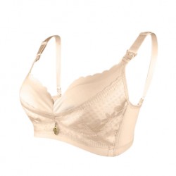 Bmama 3D Silky Soft 3/4 cup Shape Up Lace Nursing Bra - Up Way Open (Beige)