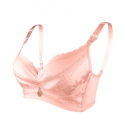 Bmama 3D Silky Soft 3/4 cup Shape Up Lace Nursing Bra - Up Way Open (Pink)