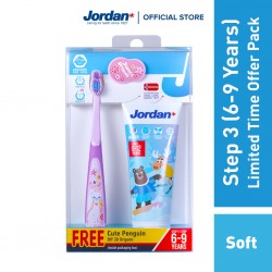 Jordan Step 3 Toothbrush + Tooth Paste (Limited Time Offer Pack)