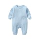 Akarana Baby Quality Newborn Baby Long Sleeve Bodysuit / Baby Sleepwear One-Piece Double Sided Dupion Cotton (Blue )