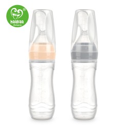 Haakaa Silicone Baby Food Dispensing Spoon (Grey)