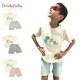 Trendyvalley Gelvano 4-10Y Organic Cotton Outing Wear Short Sleeve Short Pants Dino Jiji and Baby (Green)