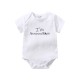 Akarana Baby Quality Newborn Baby Romper Graphic Logo One-Piece Double Sided Dupion Cotton (3-6M White)