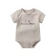 Akarana Baby Quality Newborn Baby Romper Graphic Logo One-Piece Double Sided Dupion Cotton (0-3M Beige)