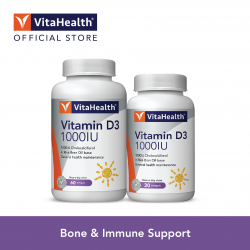 VitaHealth Vitamin D3 1000IU 60's + 30's (Expiry 3/2023)