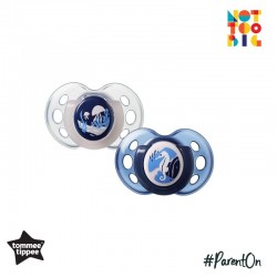 Tommee Tippee Closer to Nature Night Time Soother 18-36mths (Pack of 2) - Light Pink & Blue (New Design)