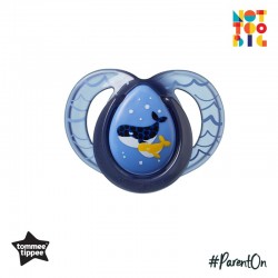 Tommee Tippee Closer to Nature Night Time Soother 6-18mths (1 Pack) - Blue (New Design)