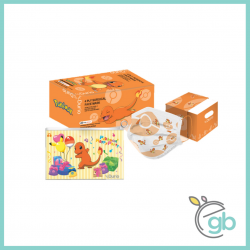 Durio 546K Pokemon Surgical Face Mask Charmander (Kids, 40pcs/box, Face Mask Keeper and DIY Paper Toy Included)
