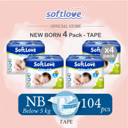 SoftLove | New Born | Baby Diapers (4 pack combo)