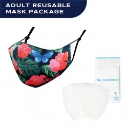 Ultifresh Reusable Mask (Adult) - Hibiscus