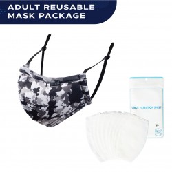 Ultifresh Reusable Mask (Adult) - White Army