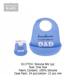 Hudson Baby Soft Silicon Bib (1 Pc) 01177CH