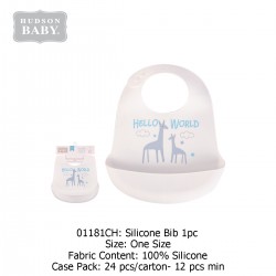 Hudson Baby Soft Silicon Bib (1 Pc) 01181CH