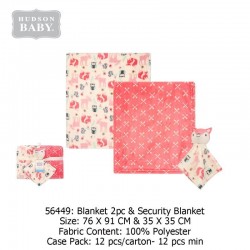 Hudson Baby 2pc Plush Blanket and Security Blanket 56449