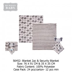 Hudson Baby 2pc Plush Blanket and Security Blanket 56452