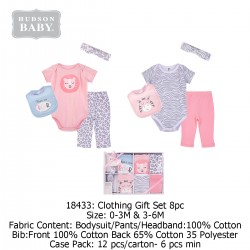 Hudson Baby Clothing Gift Set (8 Pcs) 18433