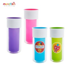 Munchkin Miracle 360 Insulated Sticker Cup, 9 Ounce, Blue