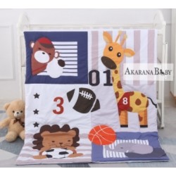 Akarana Baby Animal Theme Baby Comforter / Baby Quilt (Animals In Sport)