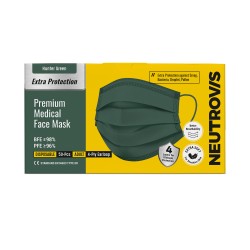 Neutrovis Premium/Military Extra Protection Ultra Soft Medical Face Mask 4ply (50pcs) - Hunter Green
