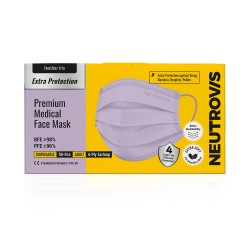Neutrovis Premium/Military Extra Protection Ultra Soft Medical Face Mask 4ply (50pcs) - Feather Iris