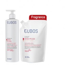 EUBOS Basic Skin Care (Liquid Washing Emulsion) Pack RED- Pump x1 & Refill Packx1