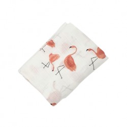 Akarana Baby Newborn Baby Bamboo Muslin Swaddle Soft Blanket (Beautiful Flamingo)