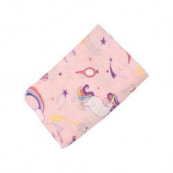 Akarana Baby Newborn Baby Bamboo Muslin Swaddle Soft Blanket (Pink Unicorn)
