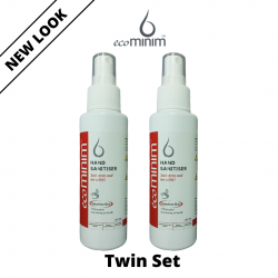 Ecominim Eco-Friendly Twin Pack Hand Sanitizer 100ML (Plant Based, Suitable for Sensitive Skin)