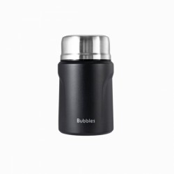 Bubbles 550ml TOGO Stainless Steel Food Jar (Black)
