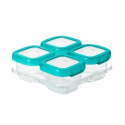 Oxo Tot Baby Blocks Freezer Storage Containers Set 4oz/120ml - Teal