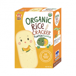 Apple Monkey Organic Rice Cracker - Pumpkin Flavour