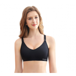 Akarana Baby Laser-Cut Basic Maternity & Nursing Bra (Free 1pc Extender) - Ultra Thin (Black)