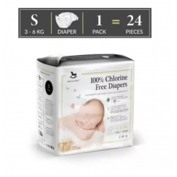 Applecrumby Chlorine Free Tape Diaper (Small 24 pcs)