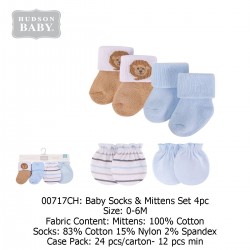 Hudson Baby Baby Socks & Mittens Set 4pc - 00717