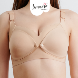 Buy Maam, Post Op Compression Bra Adjustable Front Close and 2 Elastic  Band, Beige, X-Large at