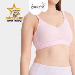 Bmama Supportive Sporty Nursing Bra Up Way Open: Mallow