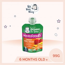 BB King Kong Gerber Organic Carrot Apple Mango 99G Pouch
