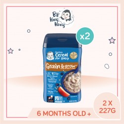 BB King Kong Gerber Lil Bits Cereal Whole Wheat Apple Blueberry 227g Container x2