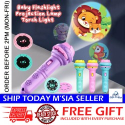 [Little B House] Kids Story Telling Torch Projector Play Set Children's Slide Flashlight Mainan Projektor - BT119