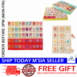 [Little B House] 110 Pieces Numbers Domino Blocks Educational Early Leaning Toys 数字多米诺骨牌 Mainan Matematik - BT131