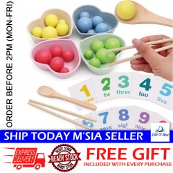 [Little B House]Kids Training Focus Hand-Eye Coordination Clip Beads Montessori Toy Mainan Montessori-BT209