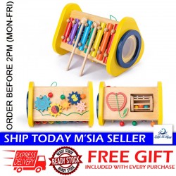 Little B House Wooden Multi Function Percussion Instrument Box Montessori Toys 乐器玩具 Mainan Alat Muzik - BT99