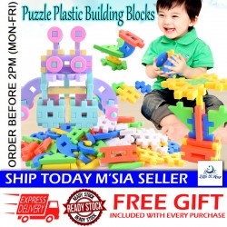 [Little B House] Educational 100pcs Children DIY Building Blocks Toys Montessori Kids Baby Mainan Blok -BT283