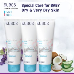 EUBOS Baby Cleansing Gel Skin & Hair 125ml (Special Care For Baby Dry & Very Dry Skin) x3