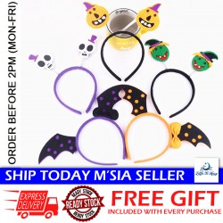 Little B House Halloween Headband Masquerade Party Head Buckle Pumpkin Witch Headband Pita Rambut - HW07