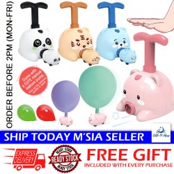[Little B House] Inertial Power Balloon Launcher Children Battery free Aerodynamic Car Toy Mainan Kereta-BT288
