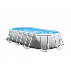 INTEX 5.03M x 2.74M x 1.22M (16\'6\" x 9\' x 48\") Prism Frame Oval Pool Set IT 26796UK