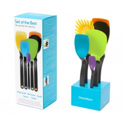 Dreamfarm Set of the best, Non-Scratch Kitchen Tools and Utensils | Chopula, Supoons & Spadles, Multi-Color (5pc)
