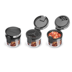 Dreamfarm Orlid Lite, BPA Free plastic spice jar with double lid, 1pack
