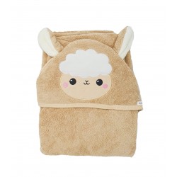 Baby Hooded Towel Coral Fleece Bath Towel - Brown